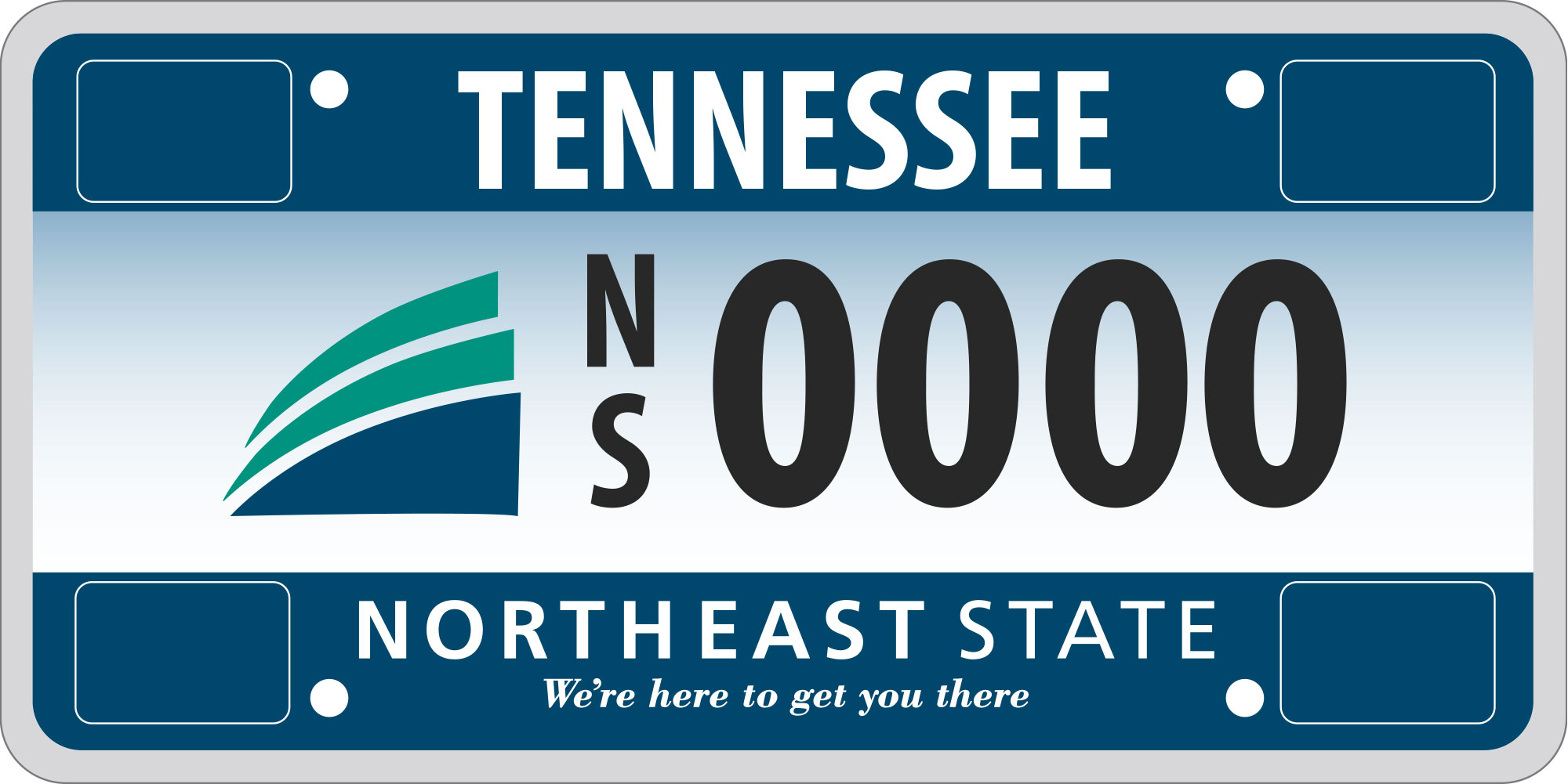 Northeast State License Plate