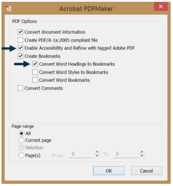 Save a tagged PDF in Windows
